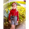 Arshiner Girls Turtleneck Sweater Kids Casual Long Sleeve Knit Pullover Tops Red 120 - 3 of 4