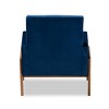 Perris Mid-Century Modern Velvet Fabric Upholstered Wood Lounge Chair - Baxton Studio - 4 of 4