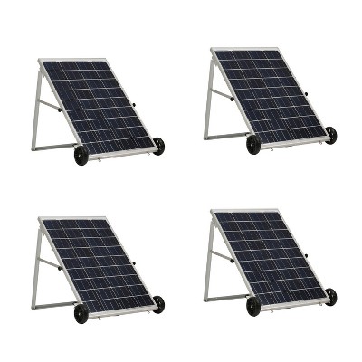 Nature's Generator 100 Watt Solar Power Panel, 50 Foot Cable & MC4 Branch Connector (4 Pack)