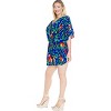 HAPPY BAY Women's Summer Vacation Mini Swimwear Bathing Suit Dress Plus Size Holiday Beach Dress Coverups Beach Wear Swimsuit Cover-up 3X-4X Blue Bird - 2 of 4