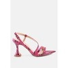 Cherry Tart Snake Print Spool Heel Women Sandals - 2 of 4