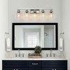 DAKAFUL Modern Bathroom Vanity Light, 4/5/6/8/10-Light Vanity Fixtures with Clear Glass Shade, Reversible Wall Sconces Over Mirror,for Bedroom - 3 of 4