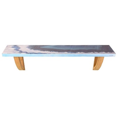 TX USA Corporation Wall Shelf, 7.10" D x 36" W x 10.5" H, Blue