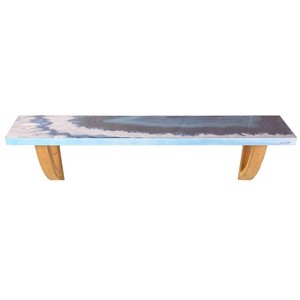 TX USA Corporation Wall Shelf, 7.10" D x 36" W x 10.5" H, Blue - 1 of 1