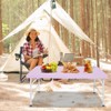 Okak 4/6/8FT Portable Outdoor Dining Table with Foldable Design, Easy-Carry Picnic Table with Sturdy Tabletop and Handle, Outdoor Table - 2 of 4