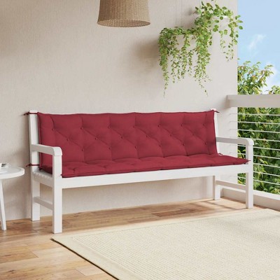 vidaXL Garden Bench Cushion Wine Red 78.7"x(19.7"+19.7")x2.8" Oxford Fabric