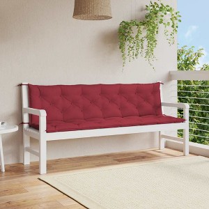 vidaXL Garden Bench Cushion Wine Red 78.7"x(19.7"+19.7")x2.8" Oxford Fabric - 1 of 4