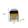 HomeRoots 8" Blue and Yellow Metal Hand Painted c1967 Volkswagen Deluxe Model Car - 3 of 4