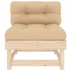 Middle Sofa Beige Solid Pine wood, Plywood, Oxford fabric, PP cotton vidaXL - 3 of 4