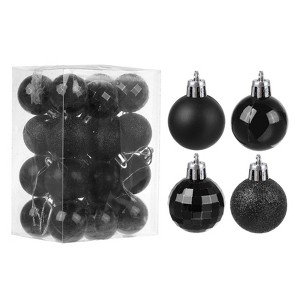 Unique Bargains Acrylic DIY Craft Party Christmas Tree Ornament Hanging Balls 1.57" 24 Pcs - 1 of 4