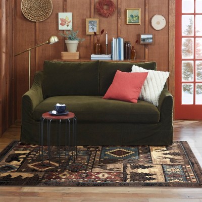 Rustic Red and Brown Wildlife 8' x 10' Area Rug