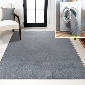 JONATHAN Y Twyla Classic Solid Low-Pile Machine-Washable Area Rug - 1 of 4