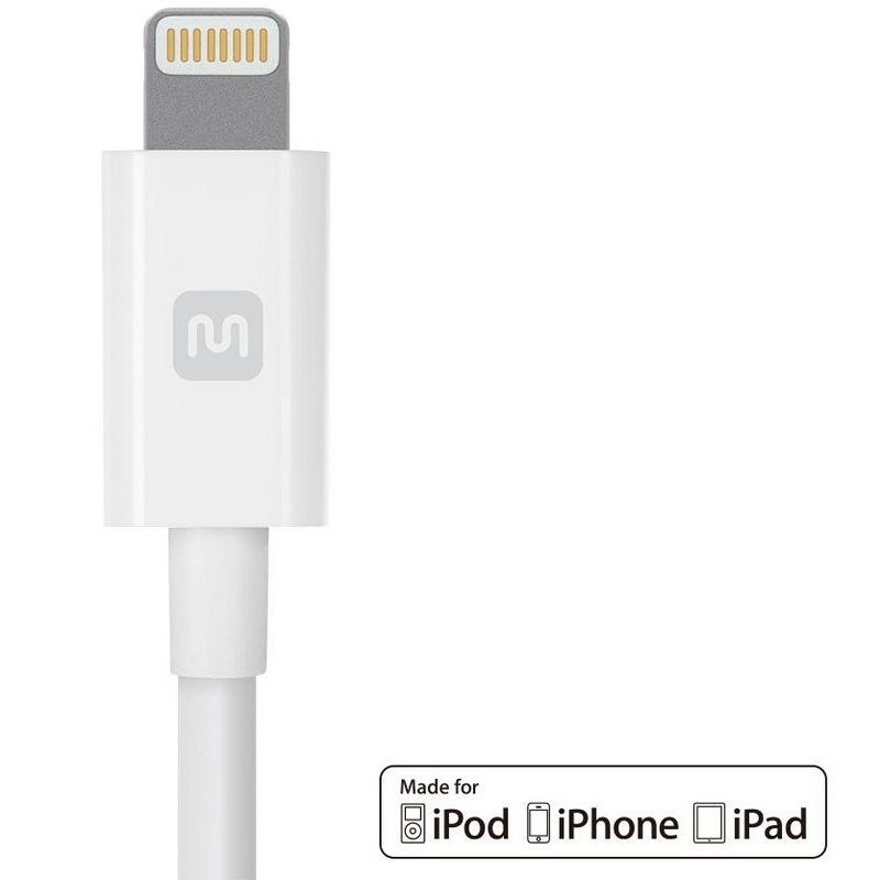 Monoprice Apple MFi Certified Lightning to USB Charge & Sync Cable - 10 Feet - White | iPhone X, 8, 8 Plus, 7, 7 Plus, 6, 6 Plus, 5S - Select Series, 5 of 7