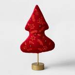 13" Decorative Fabric Christmas Tree Dark Red - Wondershop™