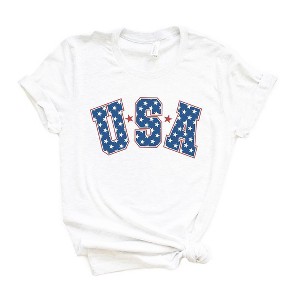 Simply Sage Market Women's Retro USA Stars Short Sleeve Graphic Tee - 1 of 4
