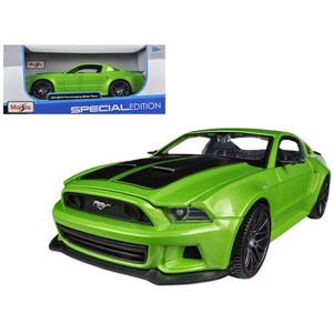 2014 Ford Mustang "Street Racer" Green Metallic with Black Stripes "Special Edition" Series 1/24 Diecast Model Car by Maisto - 1 of 3