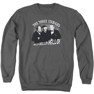 Three Stooges Hello Again Adult Crewneck Sweatshirt - 1 of 4