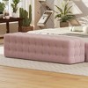 TiramisuBest Modern Lift Top Storage Bench with Pull-out Bed 1pc Dark Blue Velvet Tufted Solid Wood Furniture--Dark Blue - 3 of 4