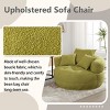 MOONMISS Oversized Barrel Accent Chairs,Round Lazy Sofa with 3 Pillows,Comfy Armchair with Thick Base for Living Room,Bedroom,Apartment - 3 of 4