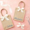 Sparkle and Bash 12 Pack Medium Burlap Reusable Tote Bags with Handles for Grocery, Shopping, 8 x 10 in - 3 of 4