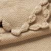 Makemake Organics Organic Cotton Scalloped Baby Knit Blanket - Sand - 3 of 4