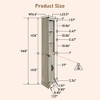 OKD 68" Tall Corner Cabinet with 2 Barn Door & Adjustable Shelves for Bathroom - 4 of 4