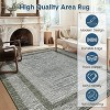 Modern Area Rug Washable Rug for Living Rooms,  Soft Non Shedding Faux Wool Floor Covering, Low Pile Thin Foldable Mat - 3 of 4