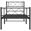 vidaXL Metal Bed Frame with Headboard and Footboard Black 39.4 in.x74.8 in. Twin - 4 of 4