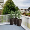 Okak Stackable Planters 3 Pack with Drainage Holes 14.25x14.25x24 Inch Indoor/Outdoor Flower Pots for Patio, Balcony, Front Door - 2 of 4