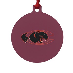Claflin University Primary Logo Aluminum Holiday Christmas Tree Ornament  3.0" (7.6 cm) x 3.37" (8.6 cm) - 1 of 4