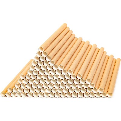 Juvale 100-Pack Mason Bee Nesting Cardboard Tubes for Refills Bee Houses (6 x 0.3 In)