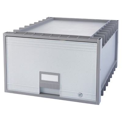 Storex Stackable Archive Storage 24" Drawer Legal Size - Gray