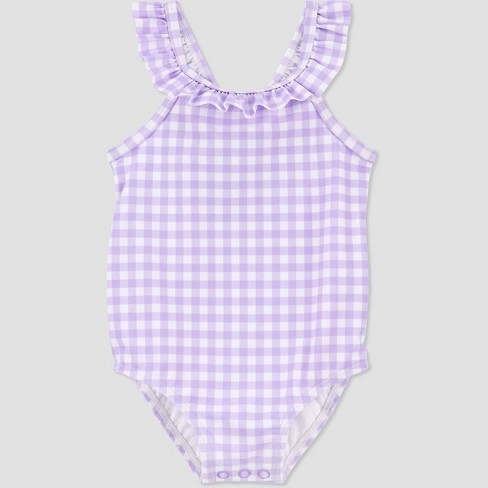 Girls' Gingham Check One Piece Swimsuit - Cat & Jack™ Green : Target