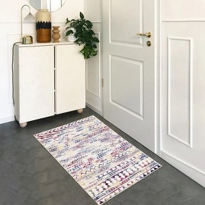Boho Rug Beige Area Rug Machine Washable Tan Rugs for Bedroom Non Slip Indoor Rugs for Office - 1 of 1