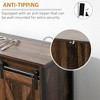 Industrial Sideboard Buffet Cabinet, Coffee Bar Cabinet,with Sliding Barn Doors, Storage Cabinets and Adjustable Shelves for Living Room - 3 of 4