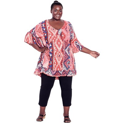 Avenue Women's Plus Size Harper Print Tunic