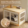 42in Large Dog Crate Furniture – Solid Wood Indoor Dog Kennel With 4 Silent Escape-proof Doors, End Table Style Decorative Crate - 2 of 4