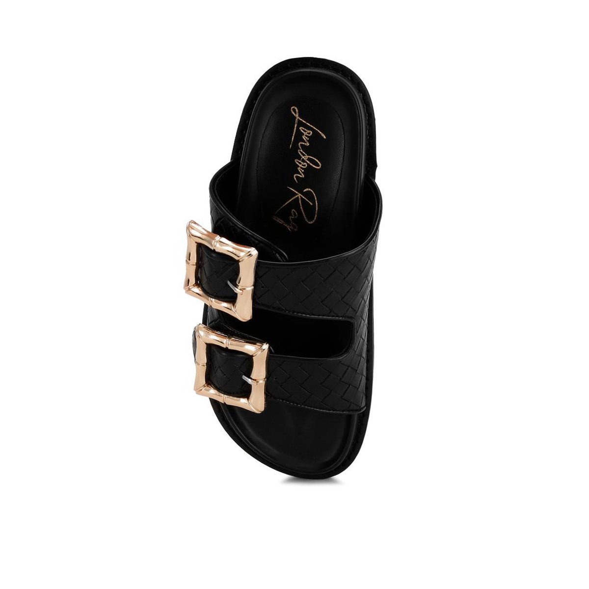 Обувь London Rag Womens Zooper Chunky Buckle Slip-On Flats 8 — фото 5