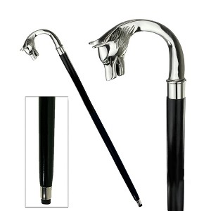 Design Toscano Empress Collection: Majestic Wolf Solid Hardwood Walking Stick - 1 of 4