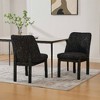 Lyngins Modern Minimalist Armless Dining Chairs (Set of 2) – Premium Chenille Chair with High Curved Backrest, Space-Saving Living Room Chair - 3 of 4
