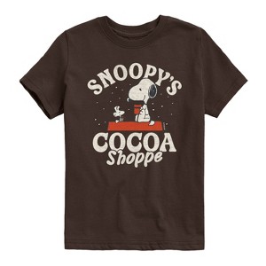 Boys' - Peanuts - Snoopys Cocoa Shoppe Short Sleeve Graphic T-Shirt - 1 of 4
