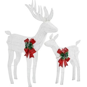 Yaheetech 2 Piece Lighted Christmas reindeer Outdoor Christmas Decoration - 1 of 4
