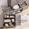 SinCiDo Farmhouse Kitchen Pantry with Barn Doors and Adjustable Shelves, Storage Cabinet, Rustic Wood Cupboard for Kitchen - 4 of 4