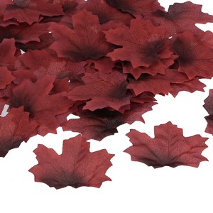 Unique Bargains Wedding Party Thanksgiving Halloween Decoration Fall Artificial Maple Leaves 200 Pcs - 1 of 4