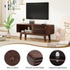 Lirago Modern TV Stand with Sliding Door & Storage-Walnut Entertainment Center for Living Room 46"Lx14.2"Dx17.8"H - 2 of 4