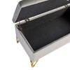 NicBex Modern 38" Storage Bench Velvet Accent Stools with Button Tufted and Metal Legs for Bedroom and Entryway - 3 of 4