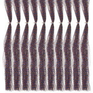 Unique Bargains Holographic Dry Flies Thread Tying Supplies Flash Fly Fishing Line 10 Pcs - 1 of 4