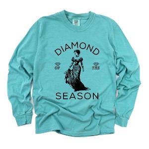 Simply Sage Market Women's Diamond Season Long Sleeve Garment Dyed Tee - 1 of 3