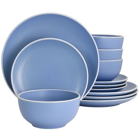 Spice by Tia Mowry Floral Cinnamon Twist 12 Piece Melamine Dinnerware Set  in Assorted Colors