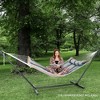 Tangkula 2-Person Heavy-Duty Hammock Stand w/ Storage Bag Portable 450 LBS Capacity - 2 of 4